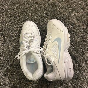 Nike White and Blue Athletic Shoes